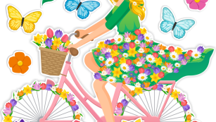 Pani Wiosna na rowerze